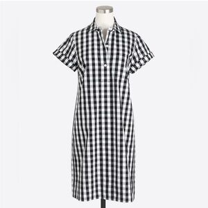 J. Crew Oversized Checkered Pattern Shirtdress